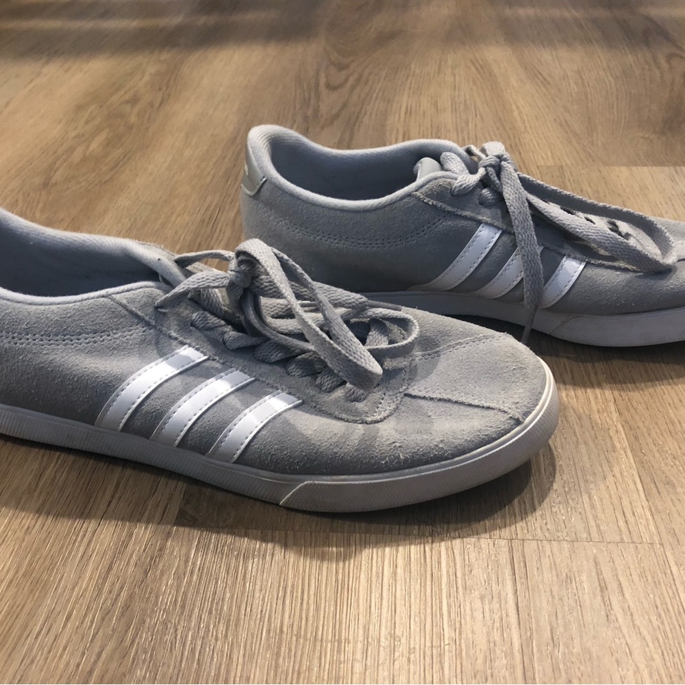 Adidas Neo Gray Sneakers with White Accents